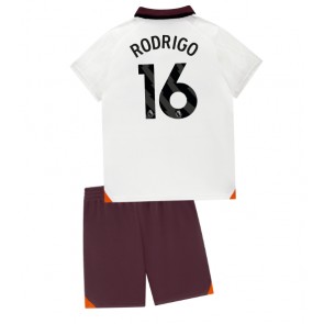 Maillot de foot Manchester City Rodri Hernandez #16 Extérieur enfant 2023-24 Manches Courte (+ pantalon court)